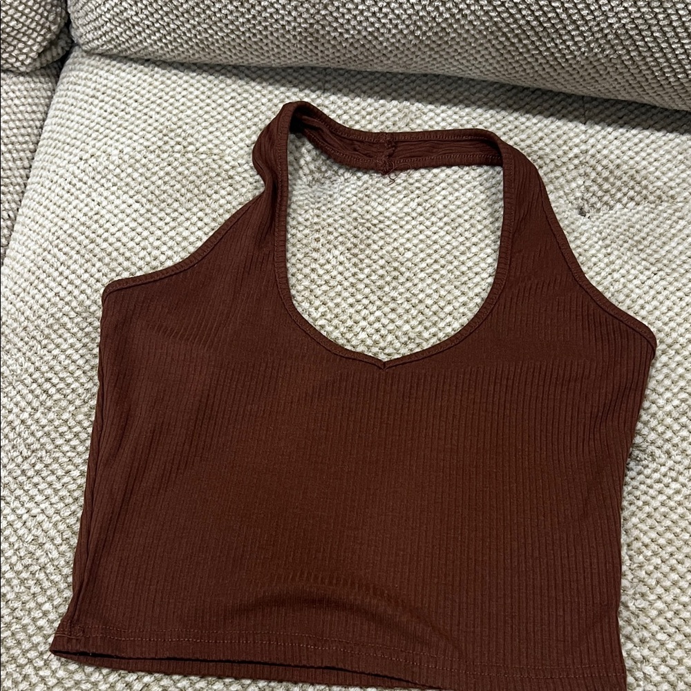 Women's Halter Neck Ribbed Crop Tops - Multicolor Set - Picture 6 of 9